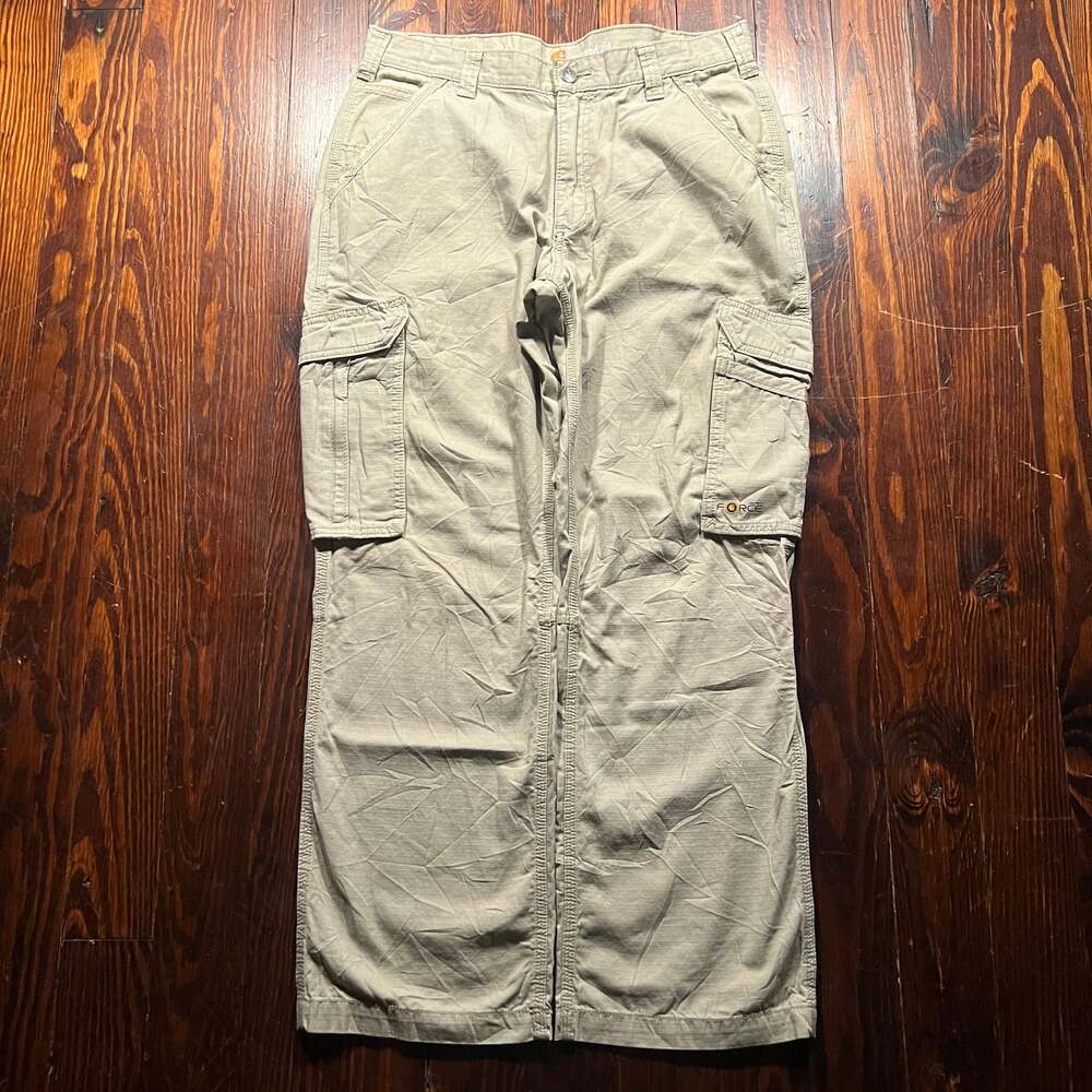 Carhartt 34 Workwear Cargo Pants Khaki Relaxed